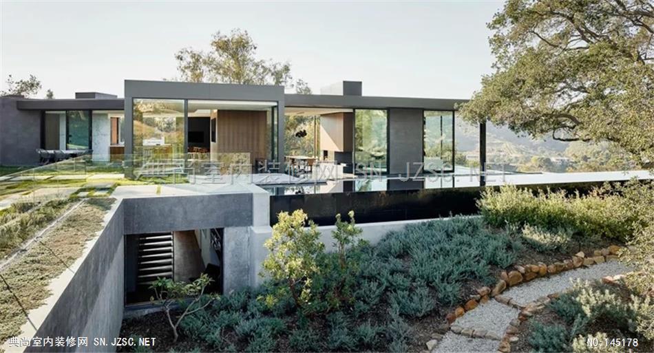 加州比佛利山庄的混凝土住宅豪宅别墅现代简约jpg图片