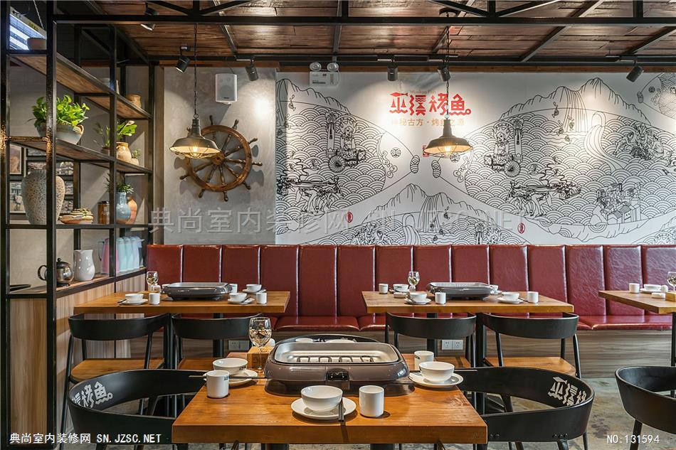 米格设计-重庆巫溪烤鱼餐厅jpg图片 火锅店装修jpg图片