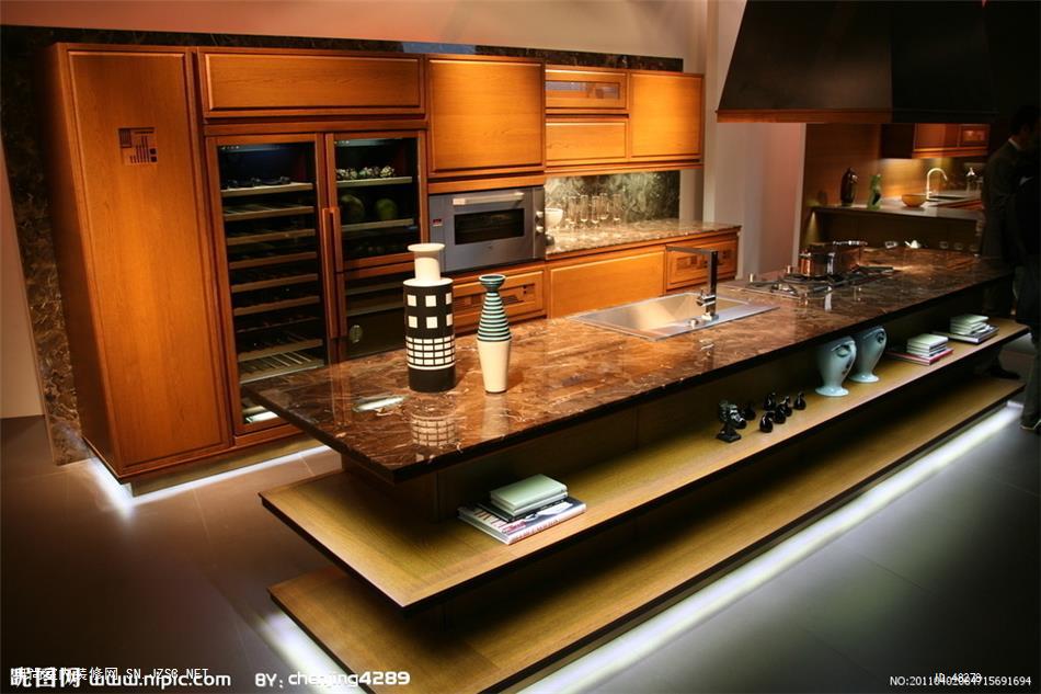 实木橱柜厨房装修设计46