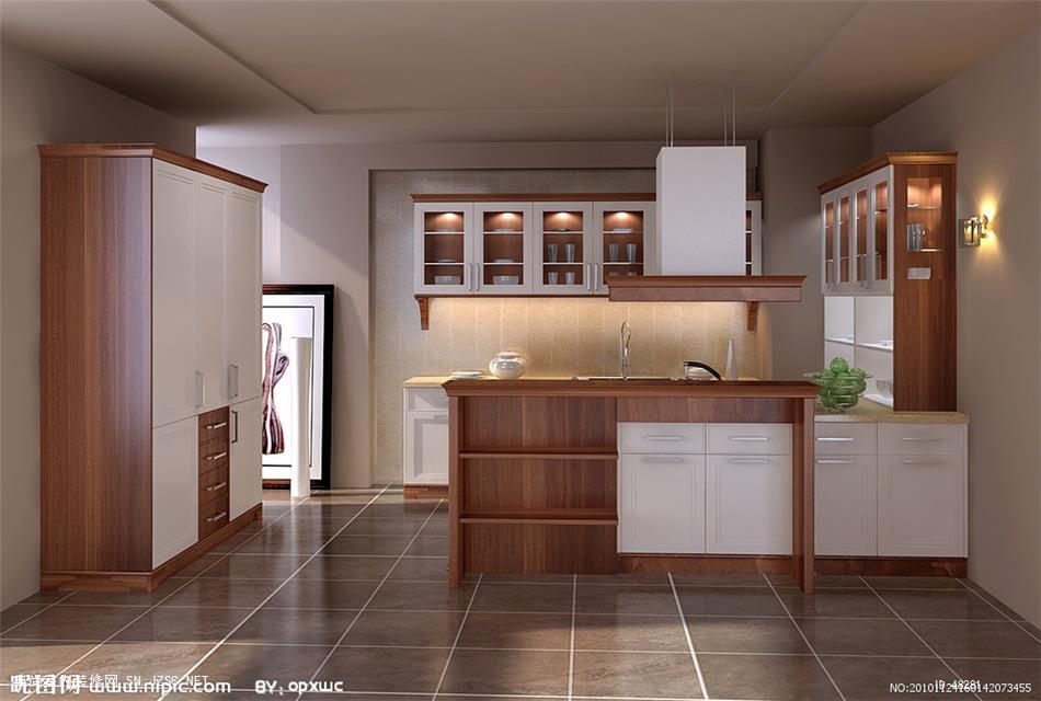实木橱柜厨房装修设计49