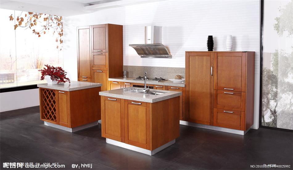 实木橱柜厨房装修设计48