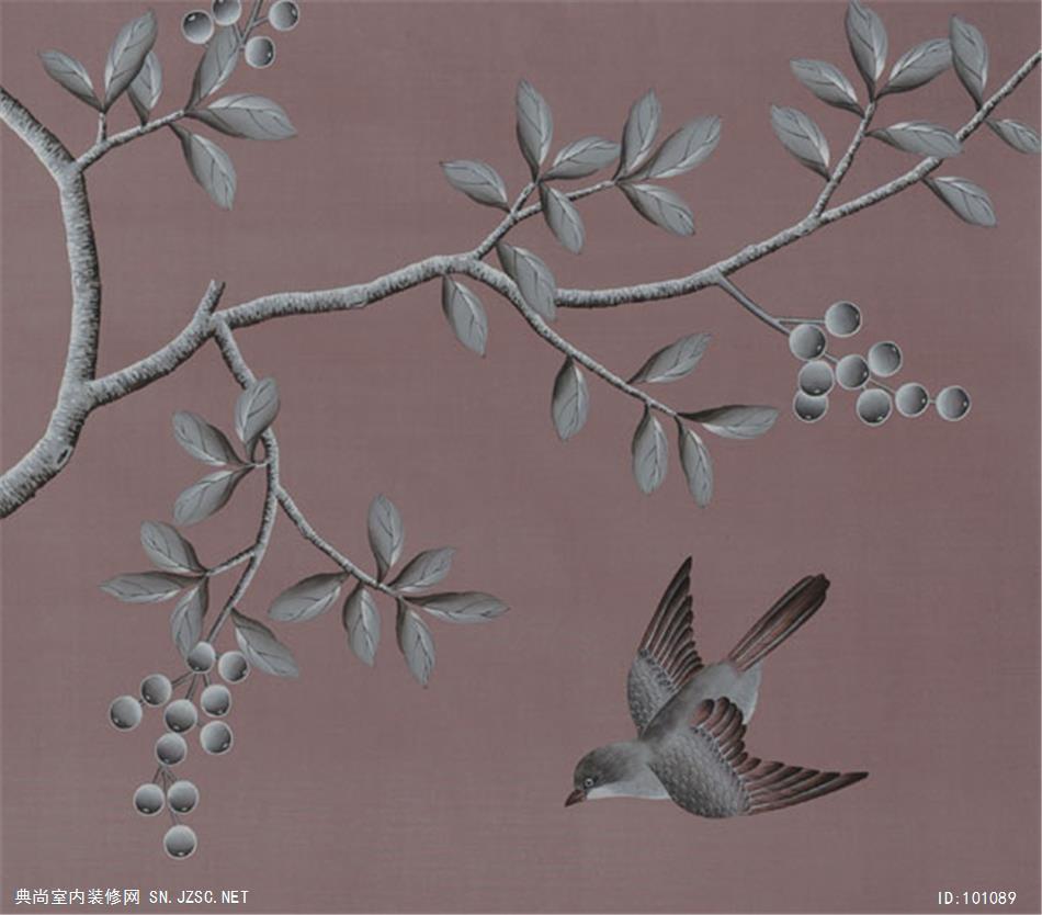中式壁纸墙纸chinoiserie全绣系列 (161)