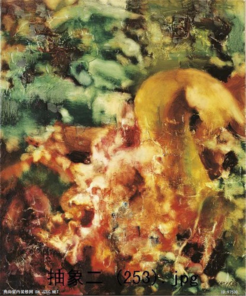 现代抽象油画 (830)