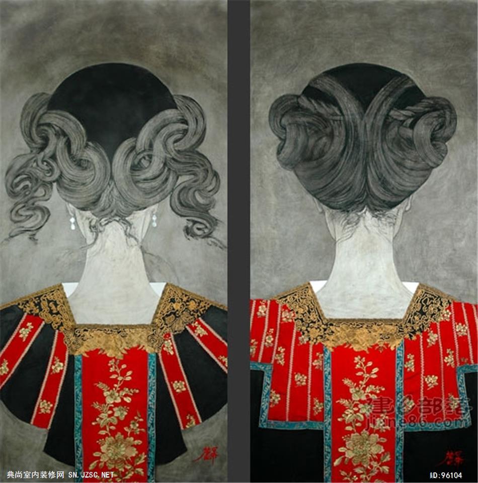 中式风格油画 (91)