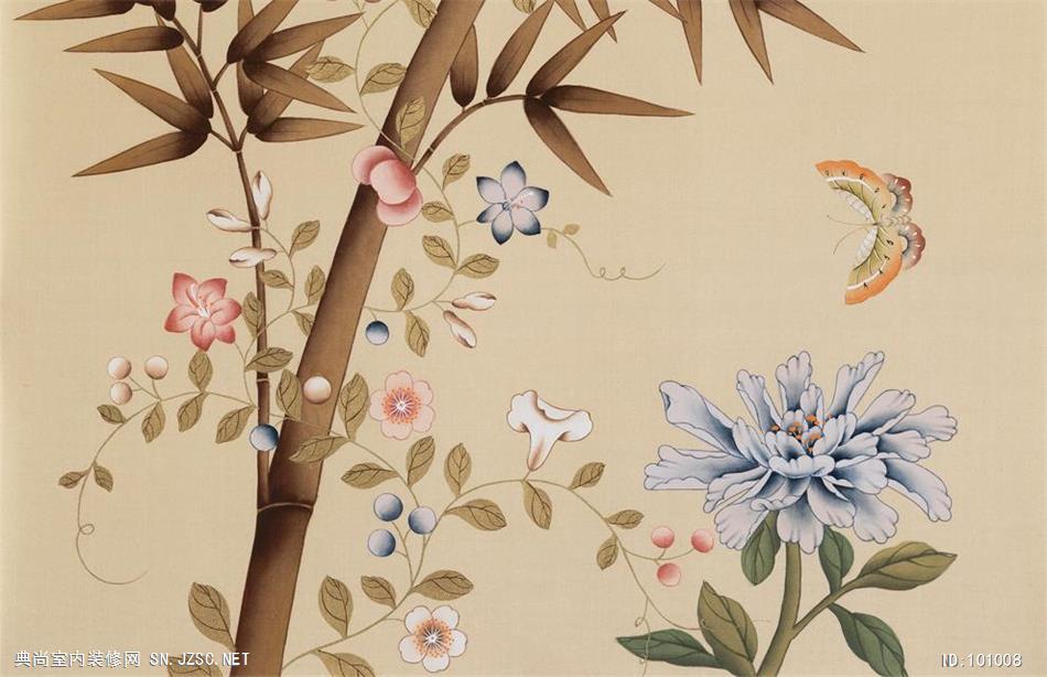 中式壁纸墙纸chinoiserie全绣系列 (114)