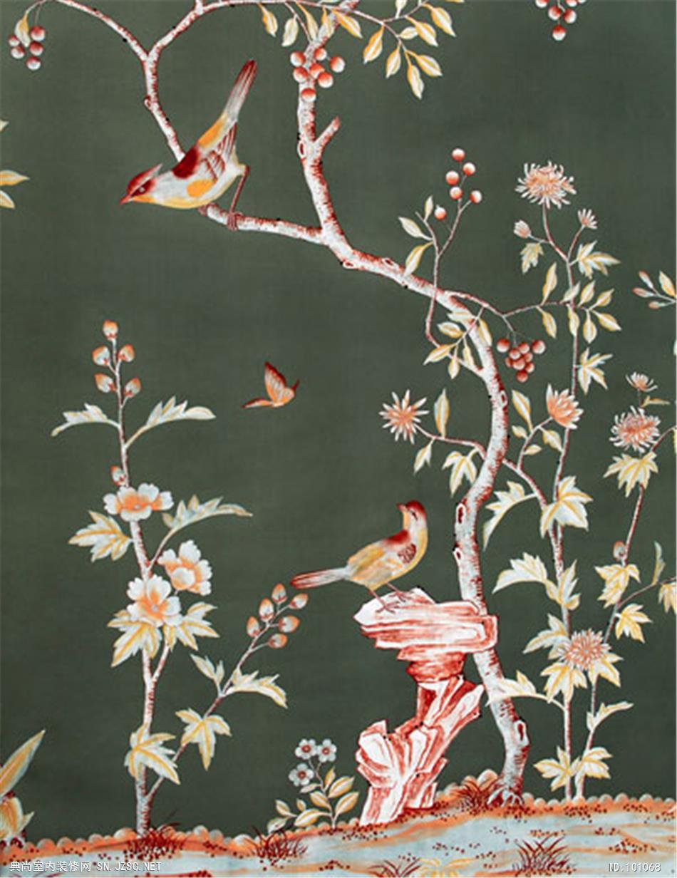 中式壁纸墙纸chinoiserie全绣系列 (150)