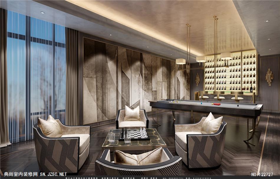 63-7 -F酒吧区 上海九象空间表现别墅装修室内效果图