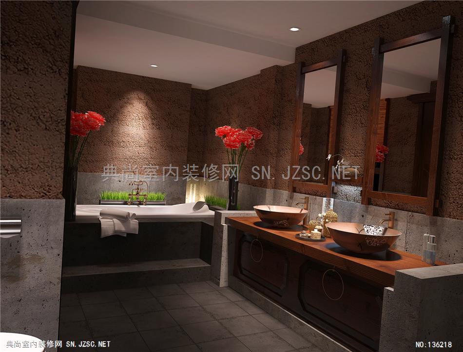 香格里拉-A型房卫生间2 酒店装修设计效果图