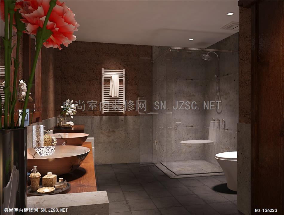 香格里拉-A型房卫生间3 酒店装修设计效果图