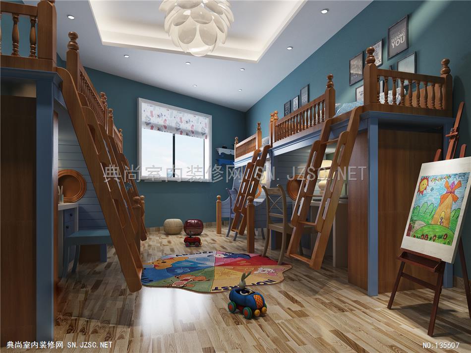 22-3 幼儿园-浮影空间设计表现宿舍2文化教育学校教室装修室内设计效果图