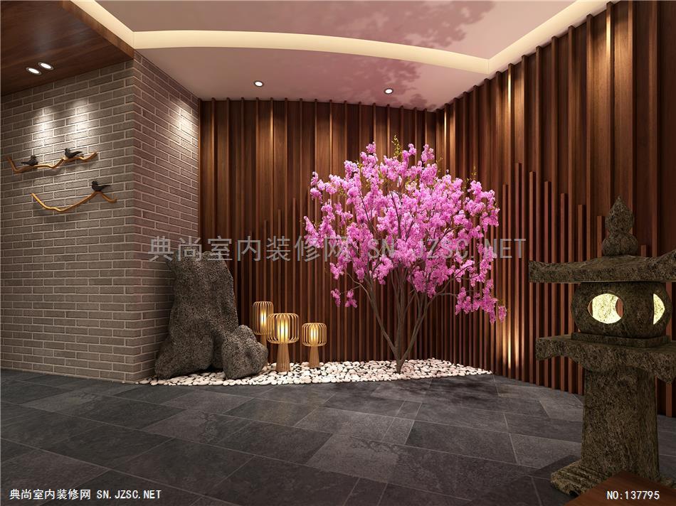 15—日式料理 空间 室内设计 三吴先森  (1)餐饮餐厅装修效果图设计