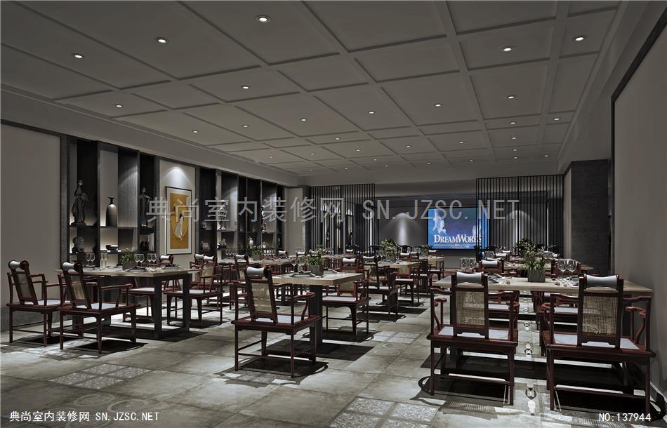 60餐饮餐厅装修效果图设计