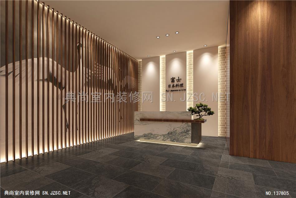 15—日式料理 空间 室内设计 三吴先森  (6)餐饮餐厅装修效果图设计