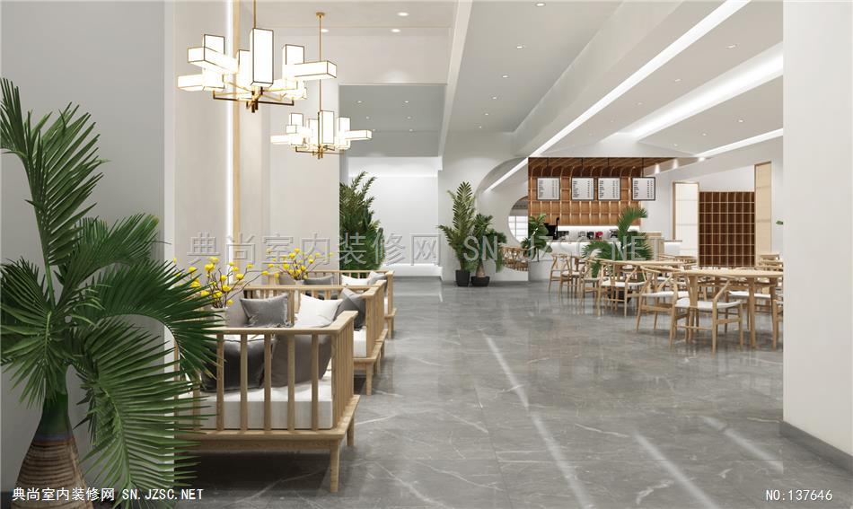 1-半舍设计-共享茶空间1 (4)餐饮餐厅装修效果图设计