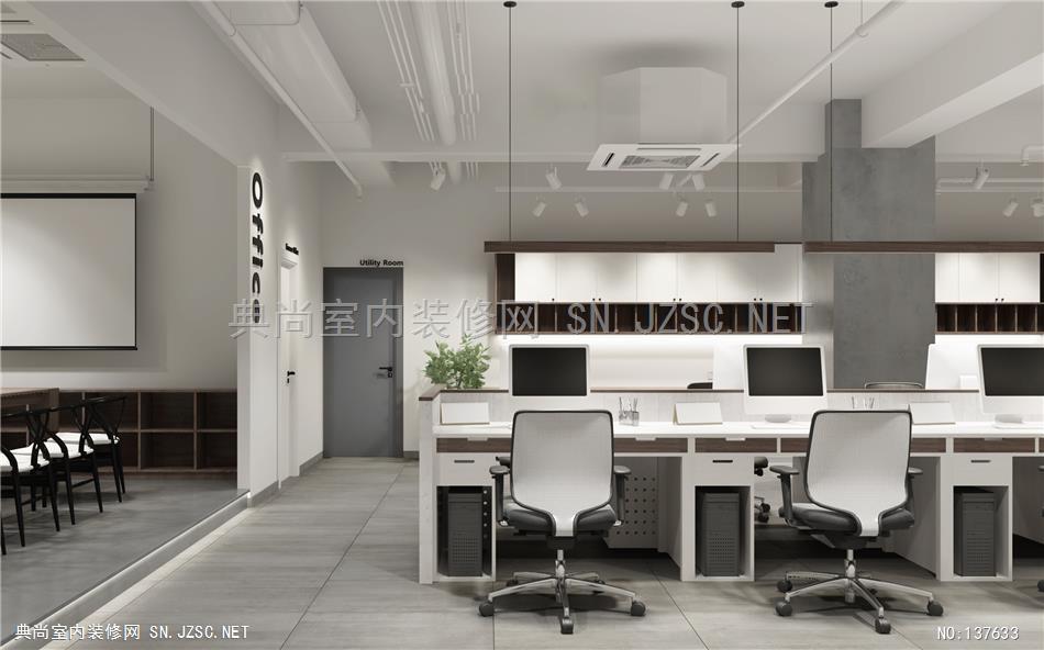 1-半舍设计丨荣盛时代办公26 (11)办公室装修效果图 办公室设计效果图