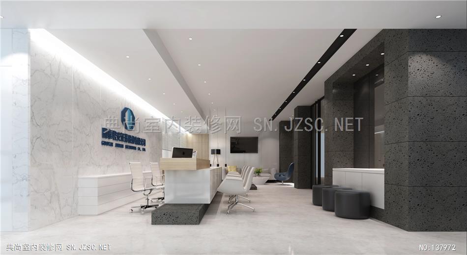 24—成都国泰君安证券南门营业部设计 (1)办公室装修效果图 办公室设计效果图