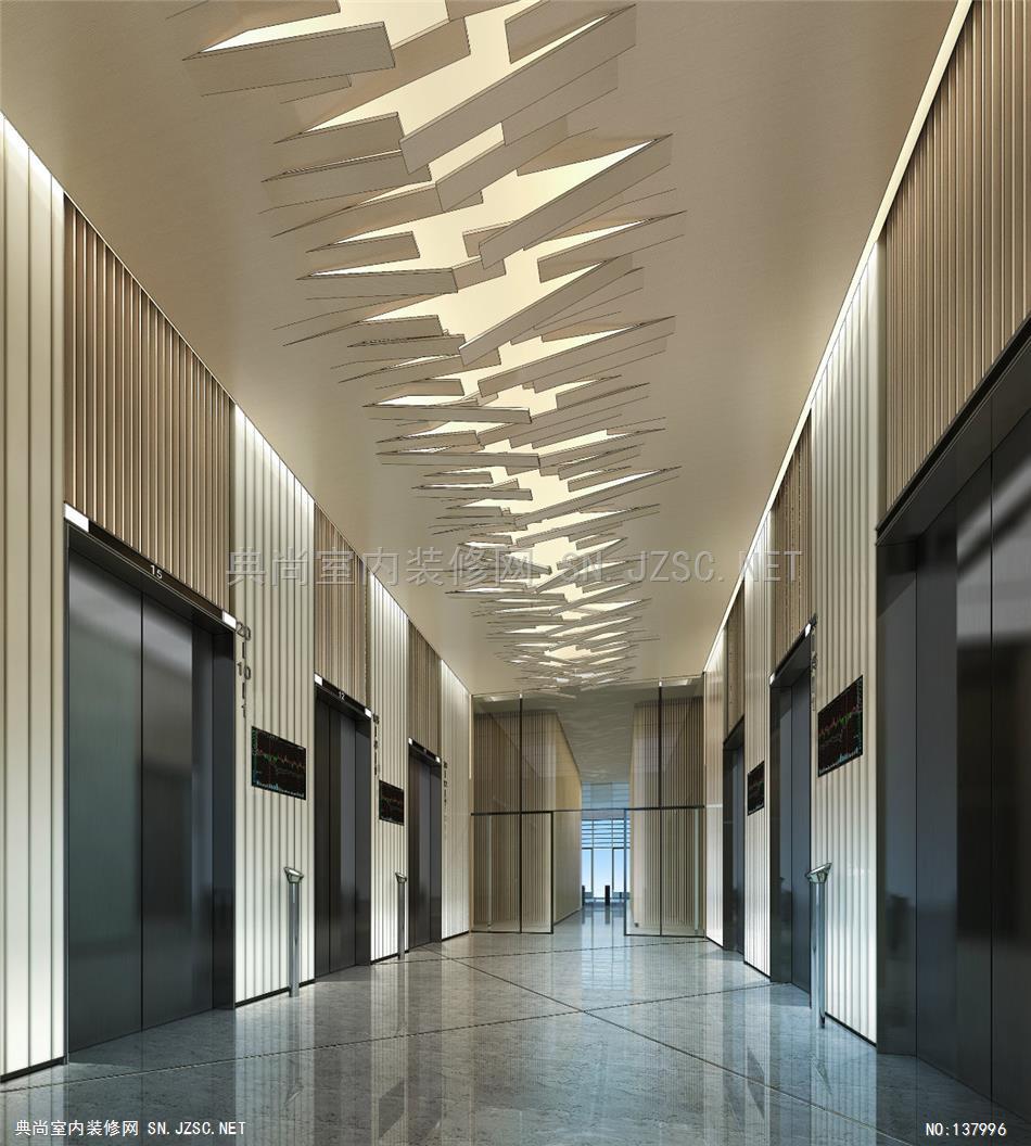 27—久度设计西安中西部证券交易中心 (3)办公室装修效果图 办公室设计效果图