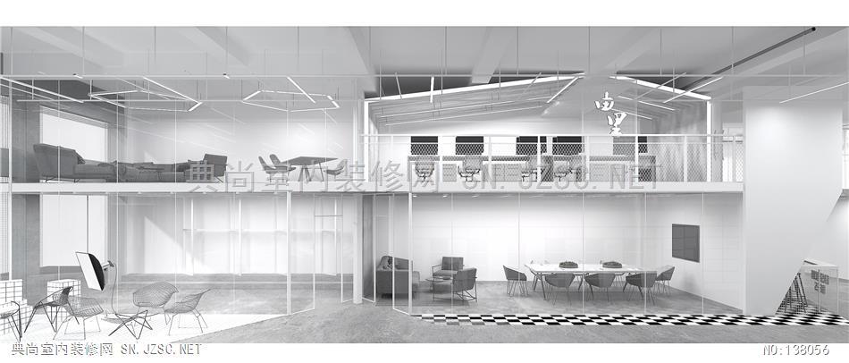 39—由里建筑设计 UNicon众创办公空间 (3)办公室装修效果图 办公室设计效果图