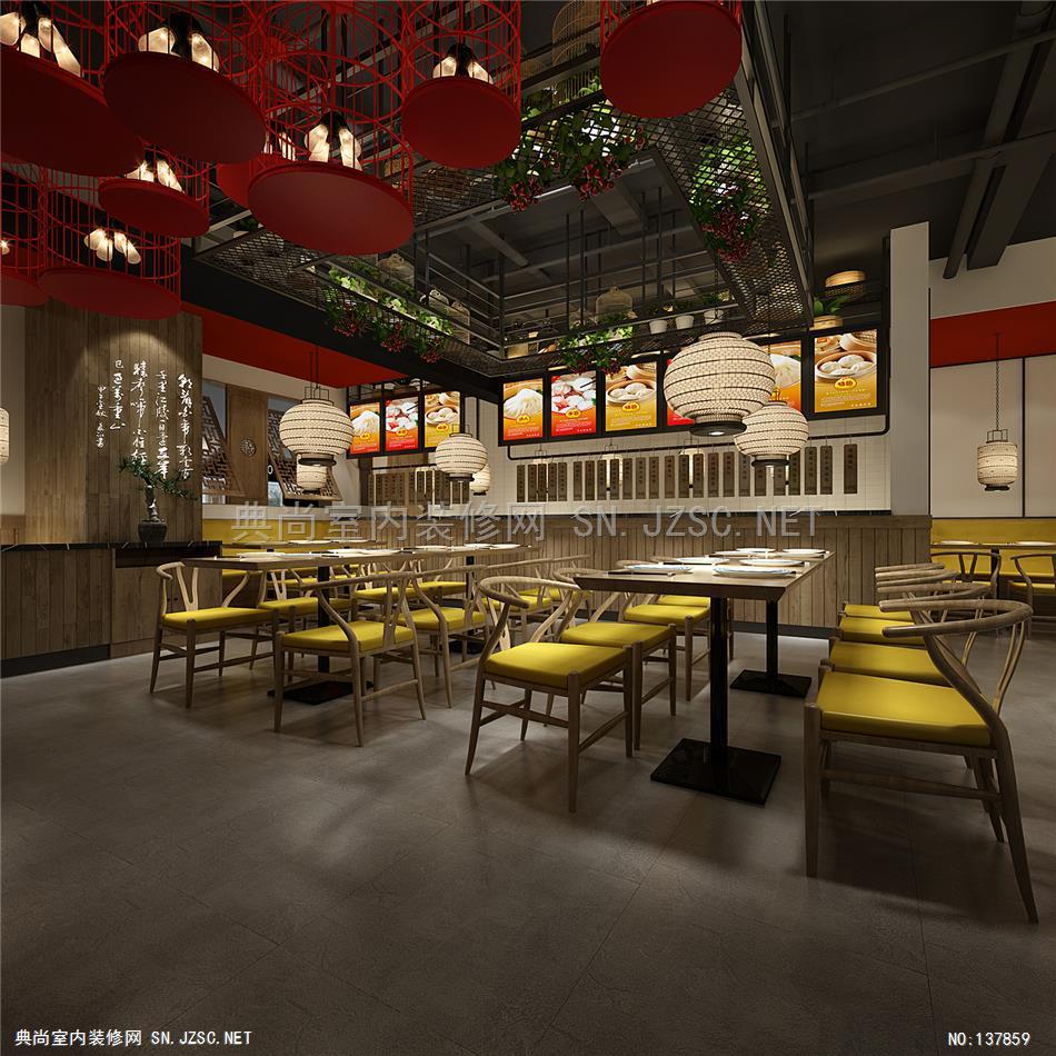 30 (2)餐饮餐厅装修效果图设计