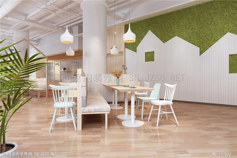 21—一组工装餐厅献给大家~ 空间 室内设计 山行设计工作室 (7)餐饮餐厅装修效果图设计