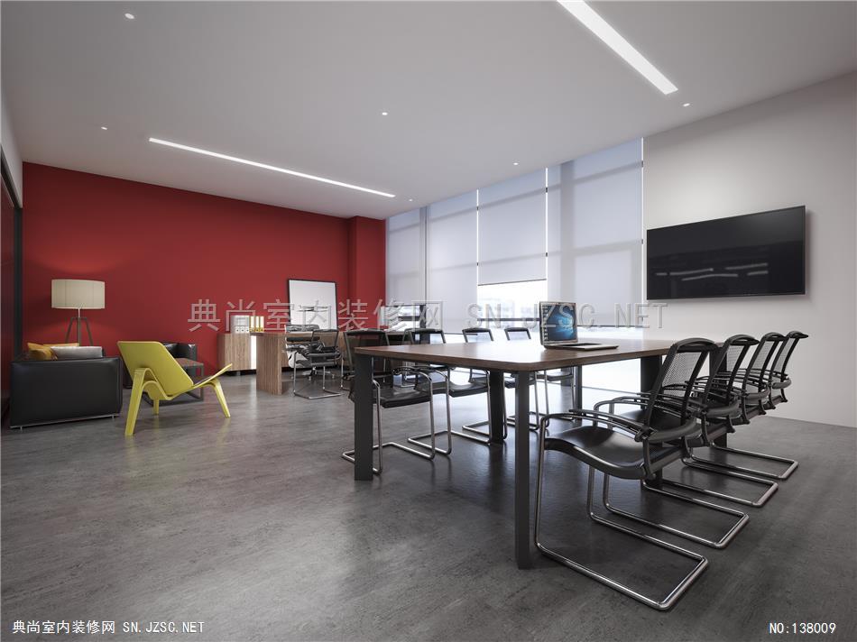 28—梦太初带师傅作品-办公空间 (4)办公室装修效果图 办公室设计效果图