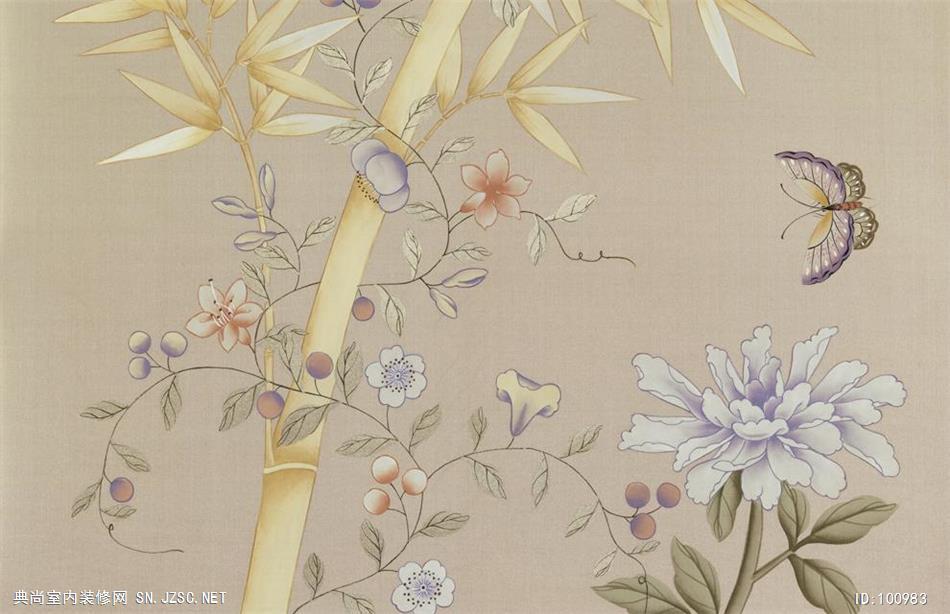 中式壁纸墙纸chinoiserie全绣系列 (90)