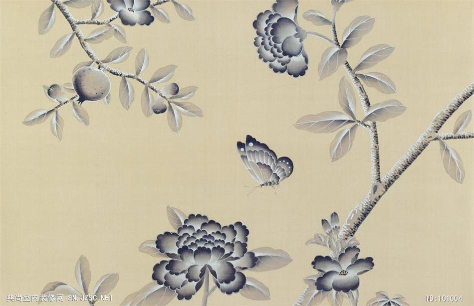 中式壁纸墙纸chinoiserie全绣系列 (110)